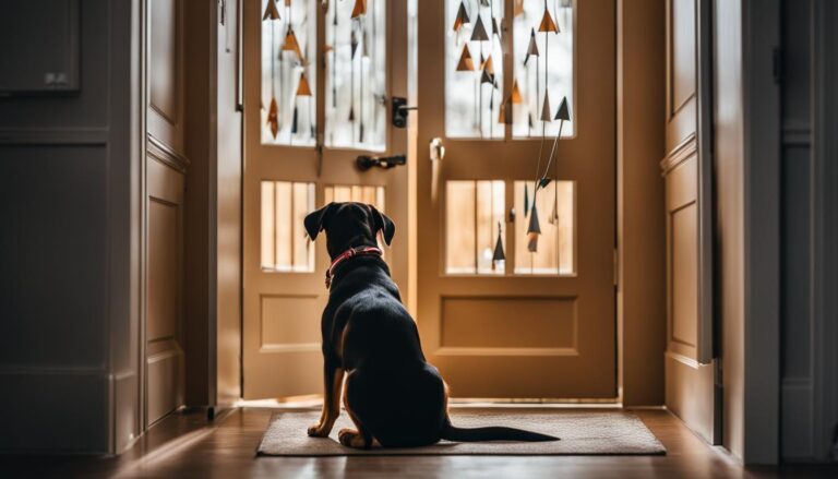 my dog keeps sitting by the door